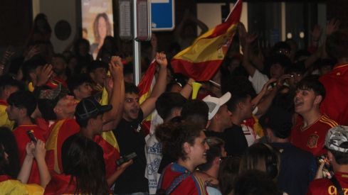 Celebración de la Eurocopa de España en León