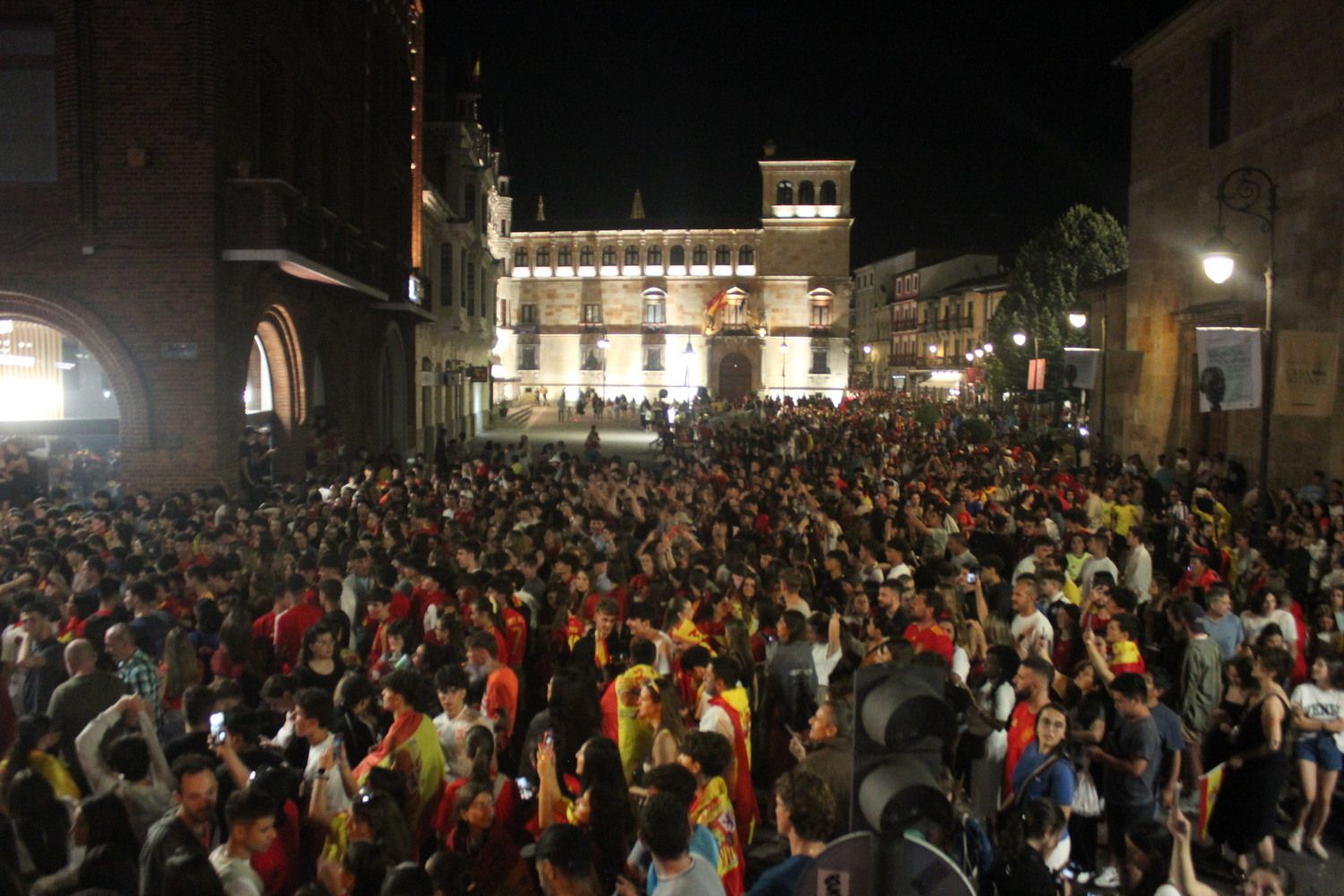 Celebración de la Eurocopa de España en León