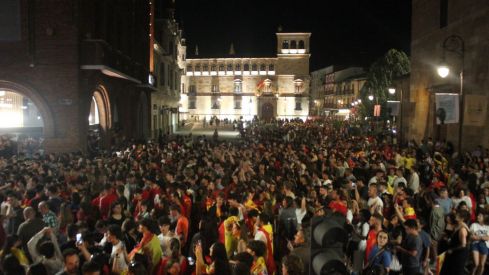 Celebración de la Eurocopa de España en León