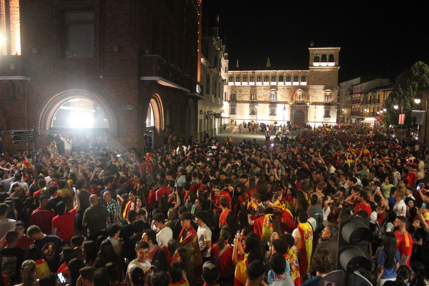 Celebración de la Eurocopa de España en León