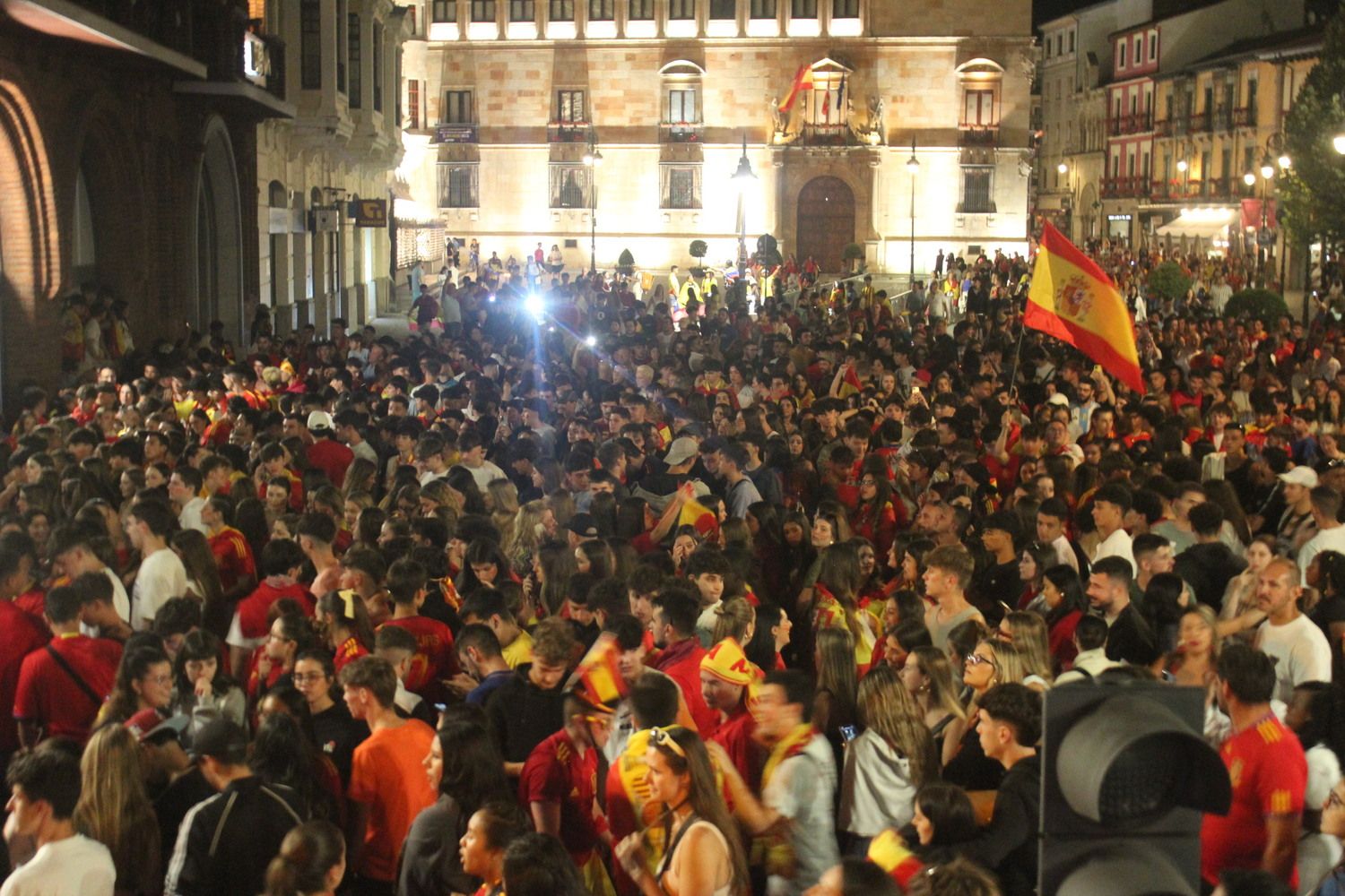 Celebración de la Eurocopa de España en León