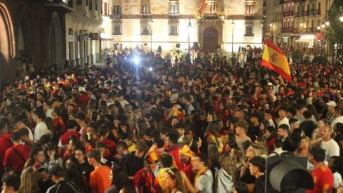 Celebración de la Eurocopa de España en León