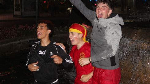 Celebración de la Eurocopa de España en León