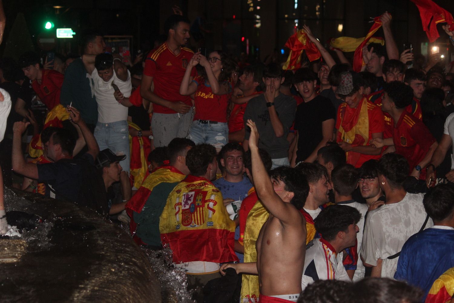 Celebración de la Eurocopa de España en León