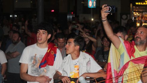 Celebración de la Eurocopa de España en León