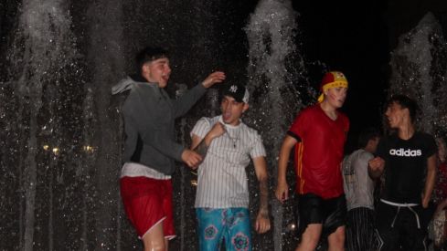 Celebración de la Eurocopa de España en León