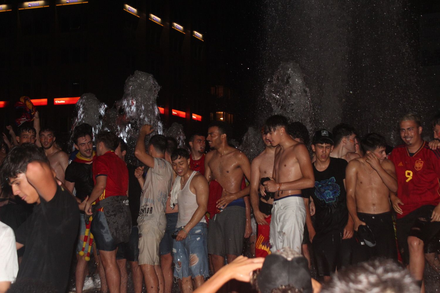 Celebración de la Eurocopa de España en León