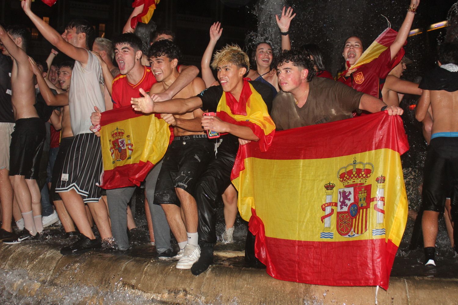 Celebración de la Eurocopa de España en León