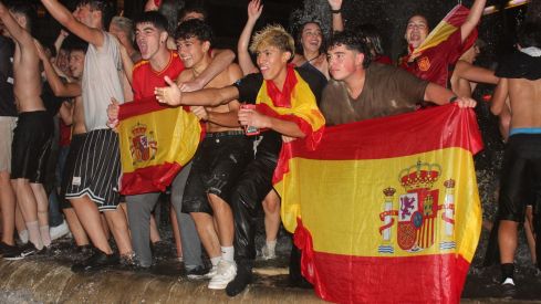 Celebración de la Eurocopa de España en León