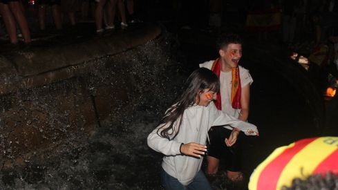 Celebración de la Eurocopa de España en León