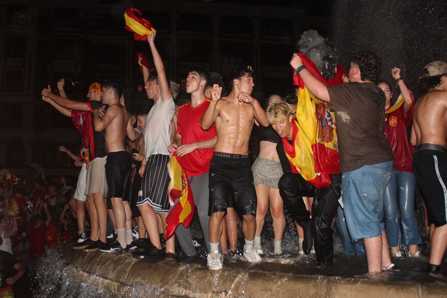 Celebración de la Eurocopa de España en León