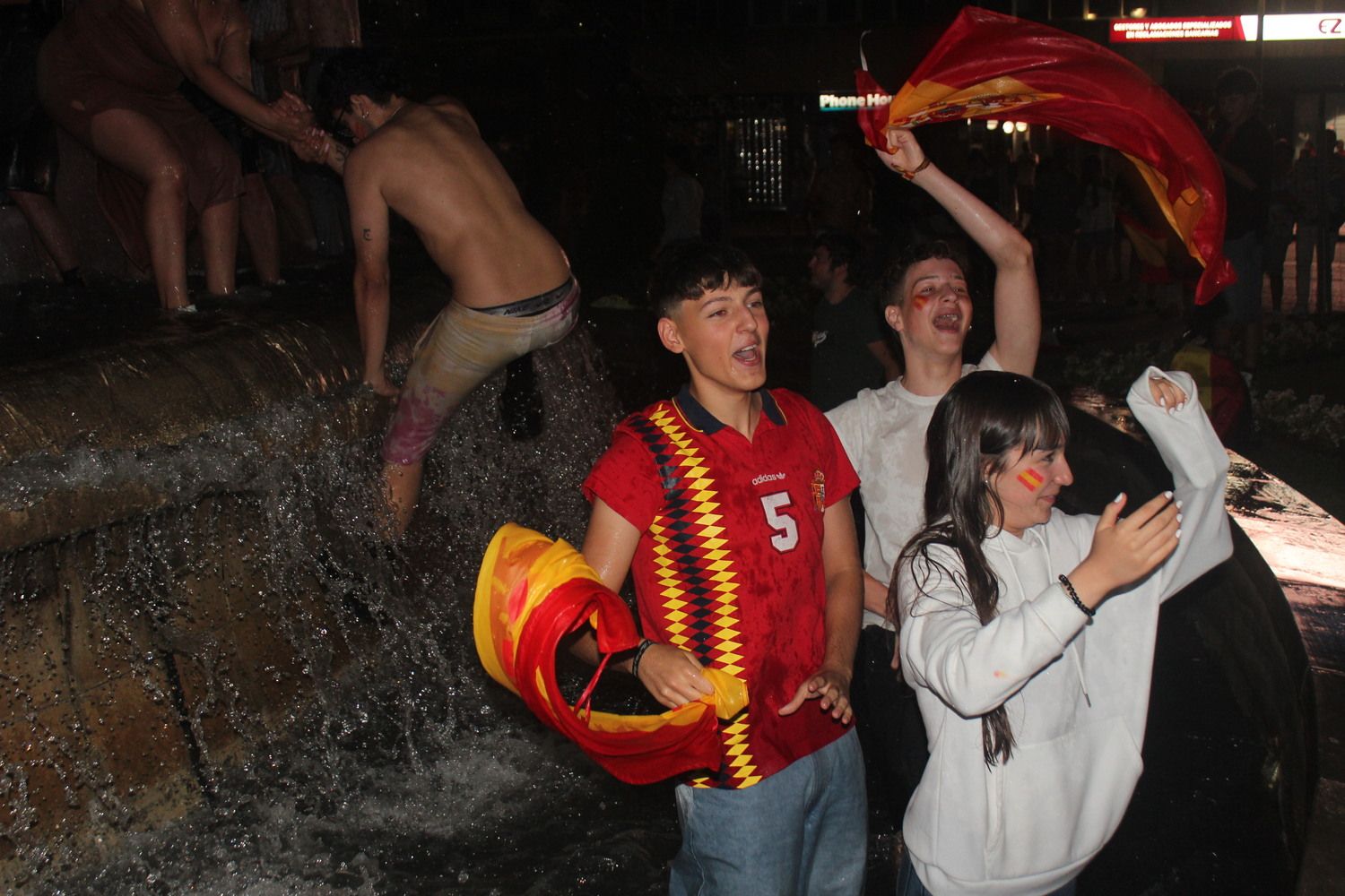 Celebración de la Eurocopa de España en León