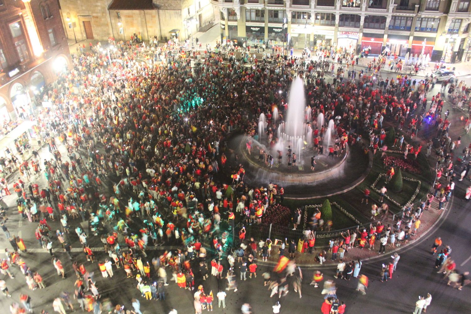 Celebración de la Eurocopa de España en León