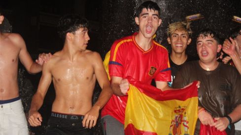 Celebración de la Eurocopa de España en León