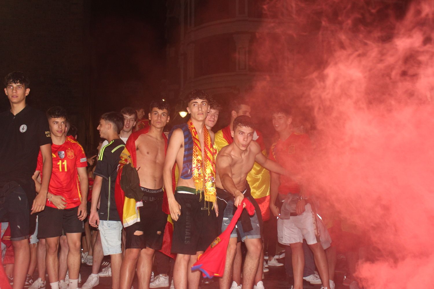 Celebración de la Eurocopa de España en León