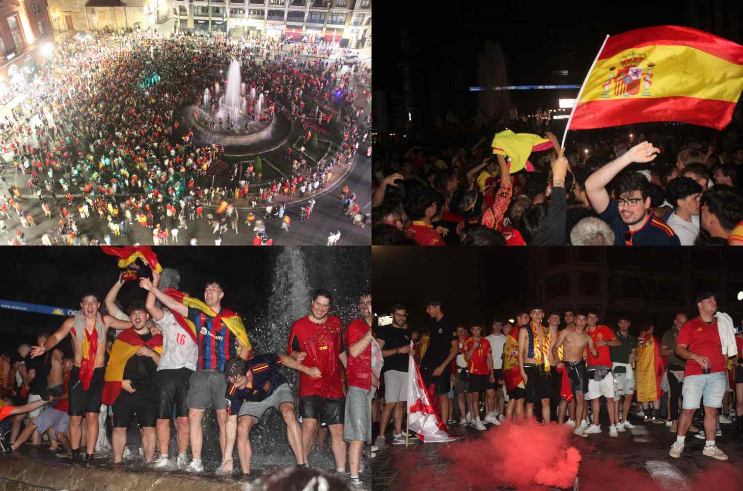 Celebración de la Eurocopa de España en León