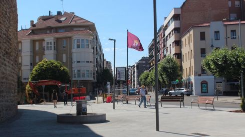 Zona peatonal en la plaza del Espolón en León
