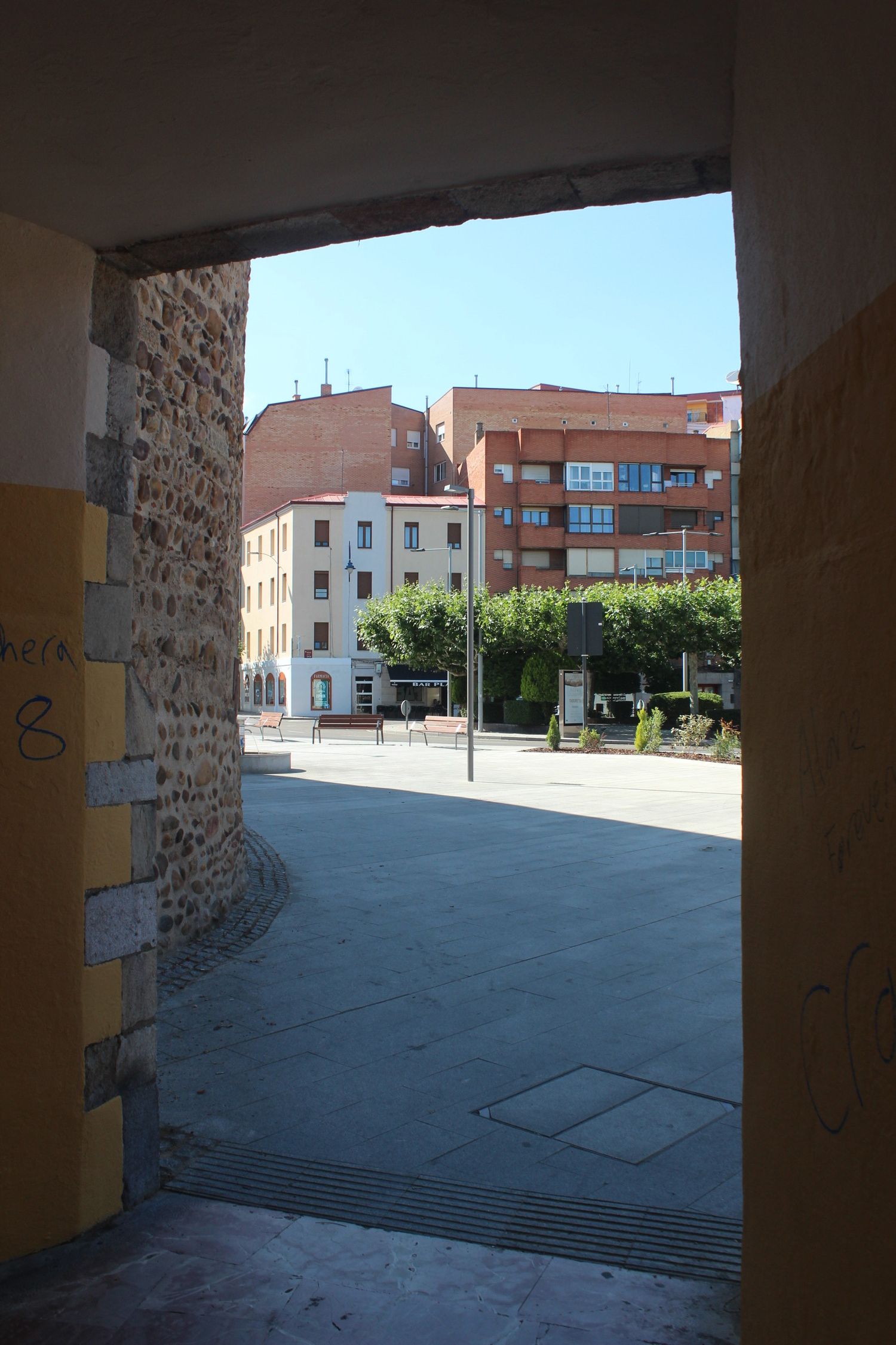 Zona peatonal en la plaza del Espolón en León