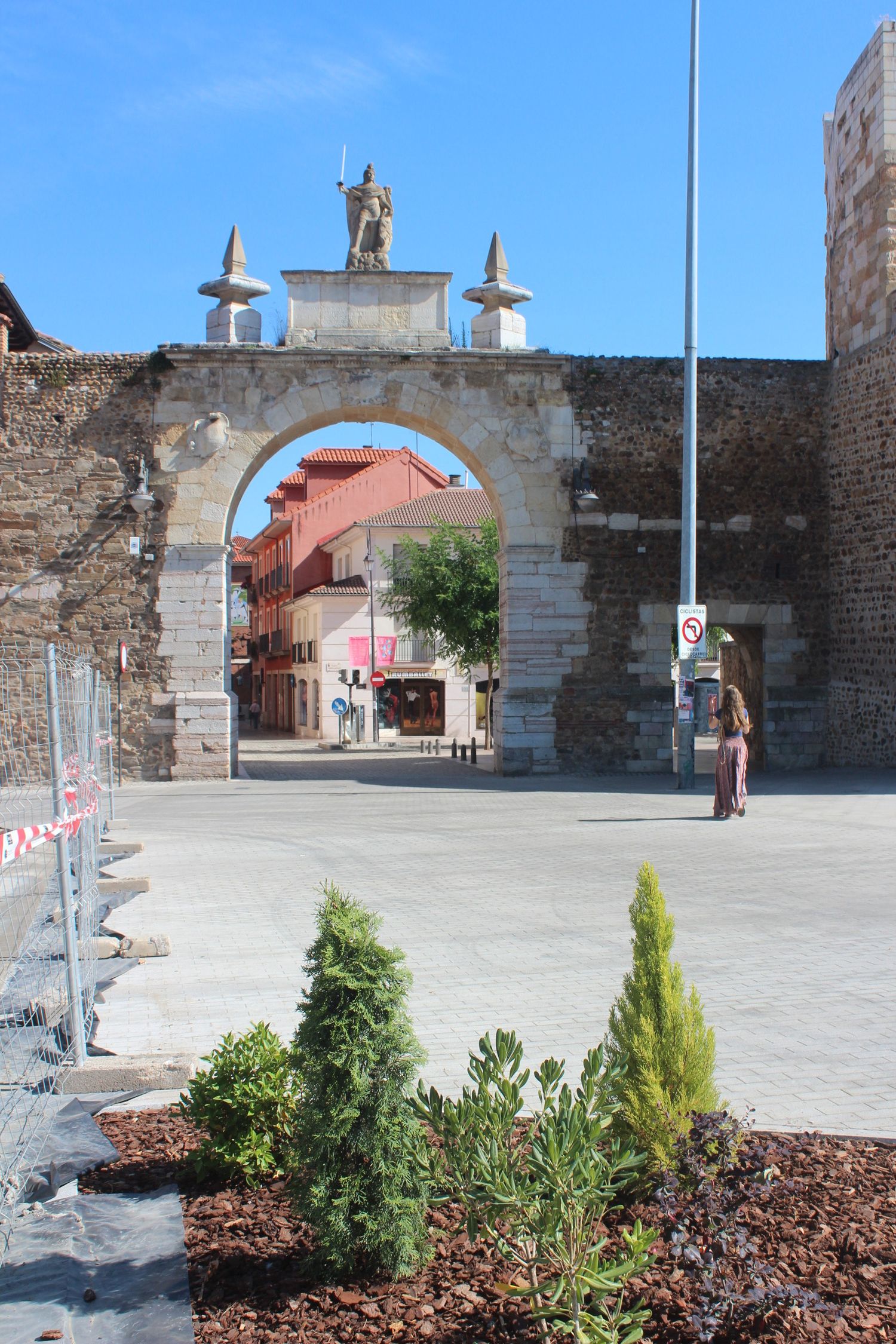 Zona peatonal en la plaza del Espolón en León