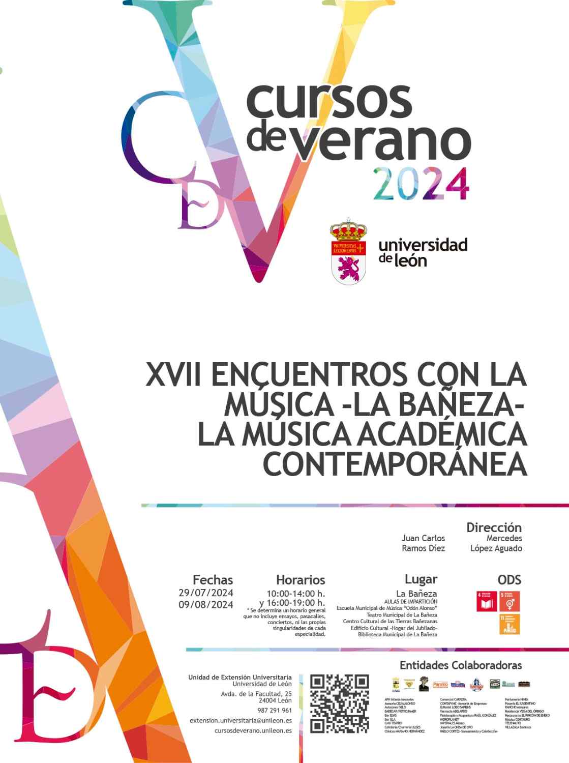 Cartel de la XVII edición de Encuentros con la Musica celebrado en La Bañeza 