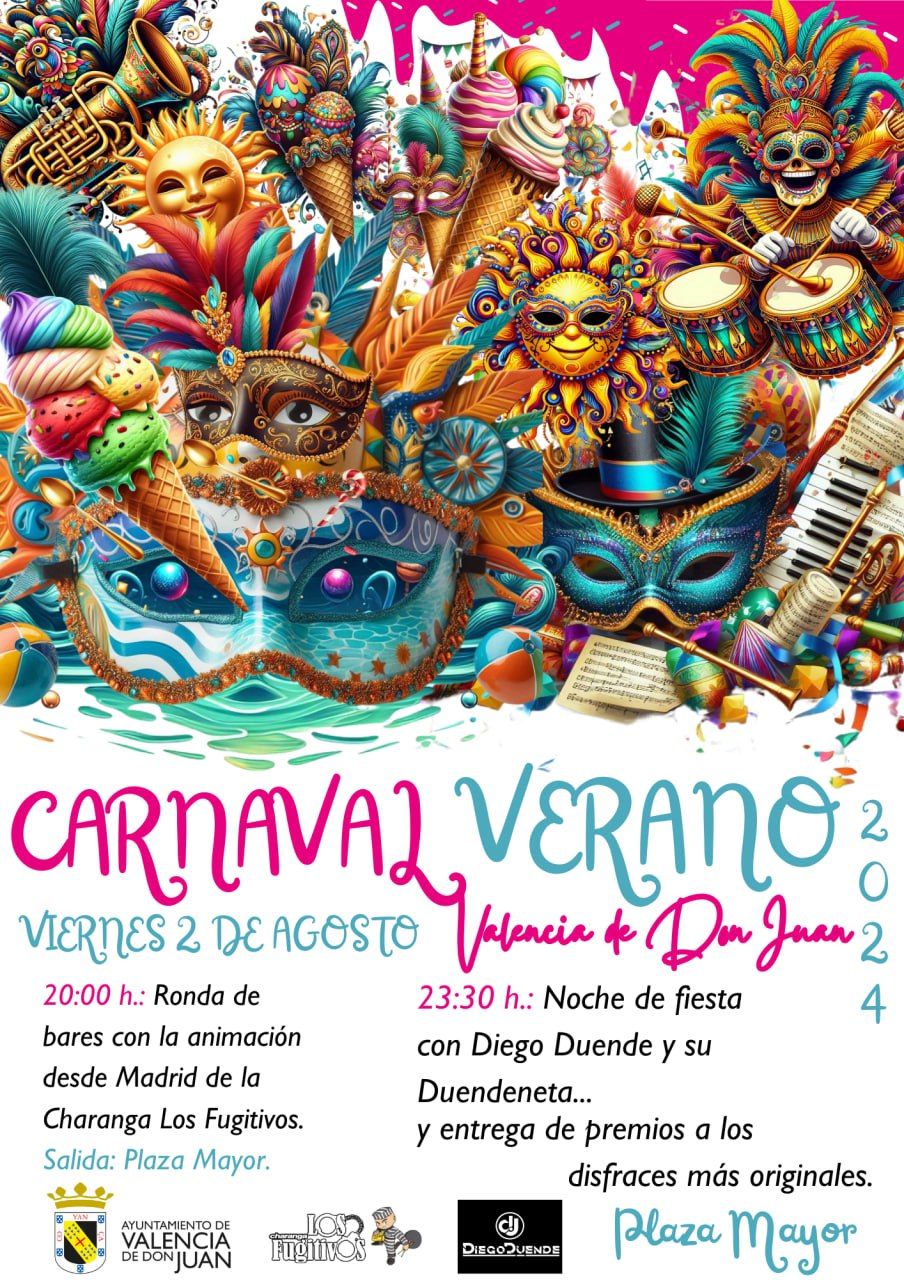 Cartel del 'Carnaval de Verano' de Valencia de Don Juan