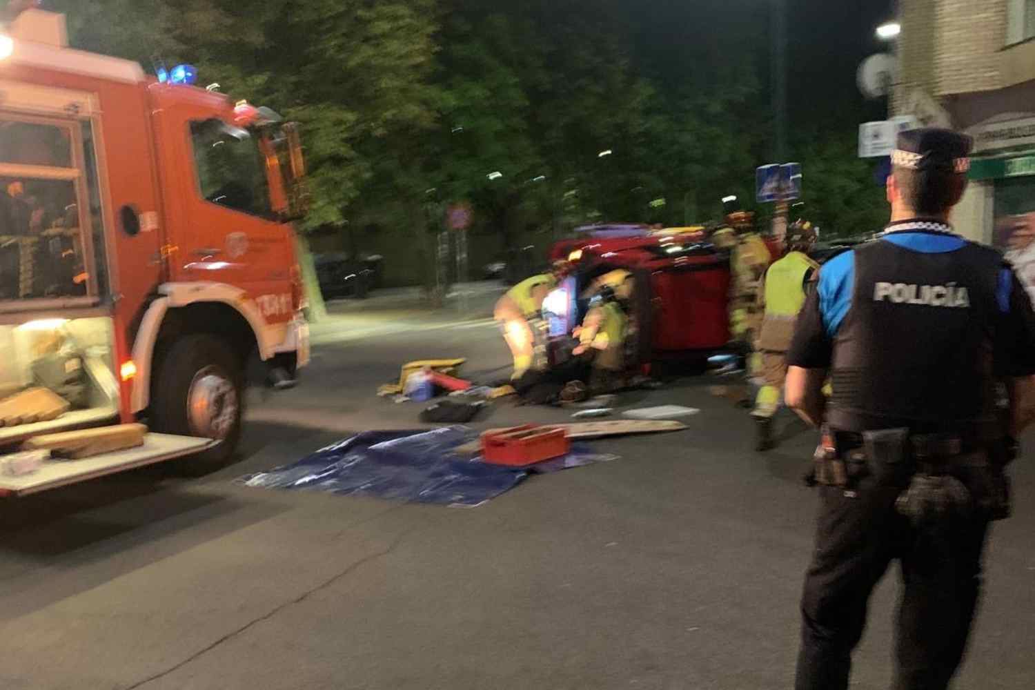 Accidente en el cruce de la avenida José Aguado con la calle Brianda de Olivera