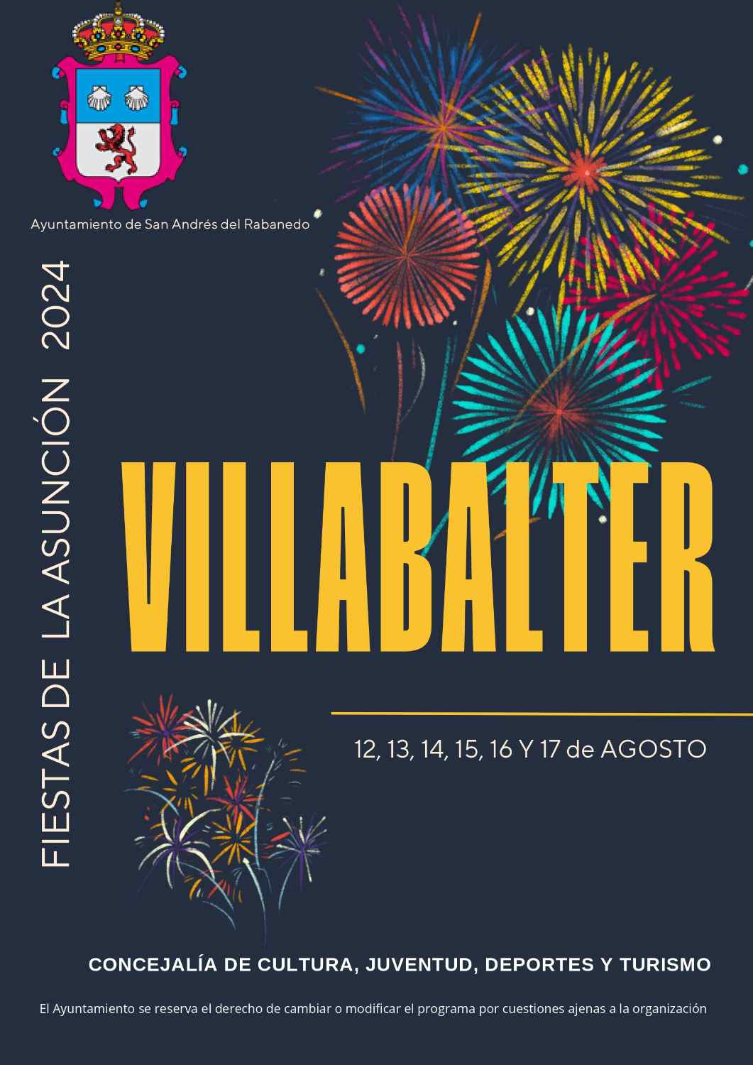 Cartel de las fiestas de la Asunción en Villabalter