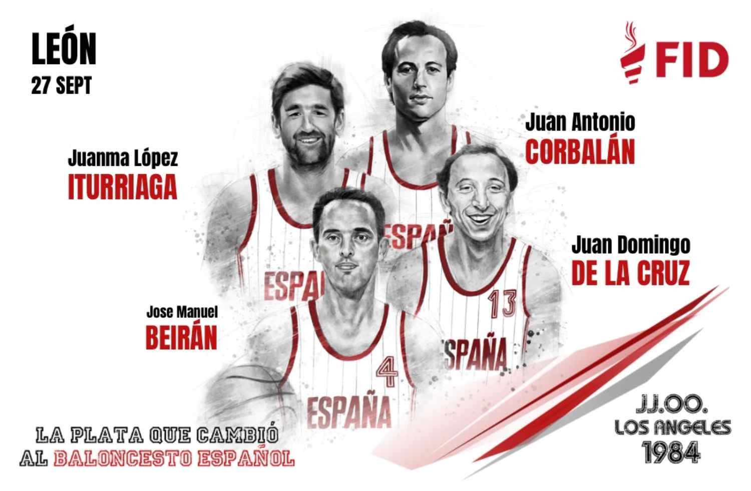 El FID Ciudad de León homenajeará a la selección española de baloncesto que ganó la plata en los Juegos Olímpicos de Los Ángeles