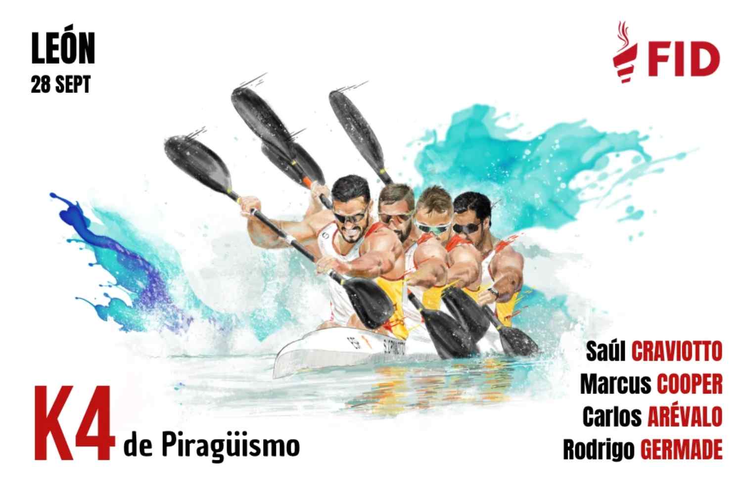 Equipo de K4 de piragüismo