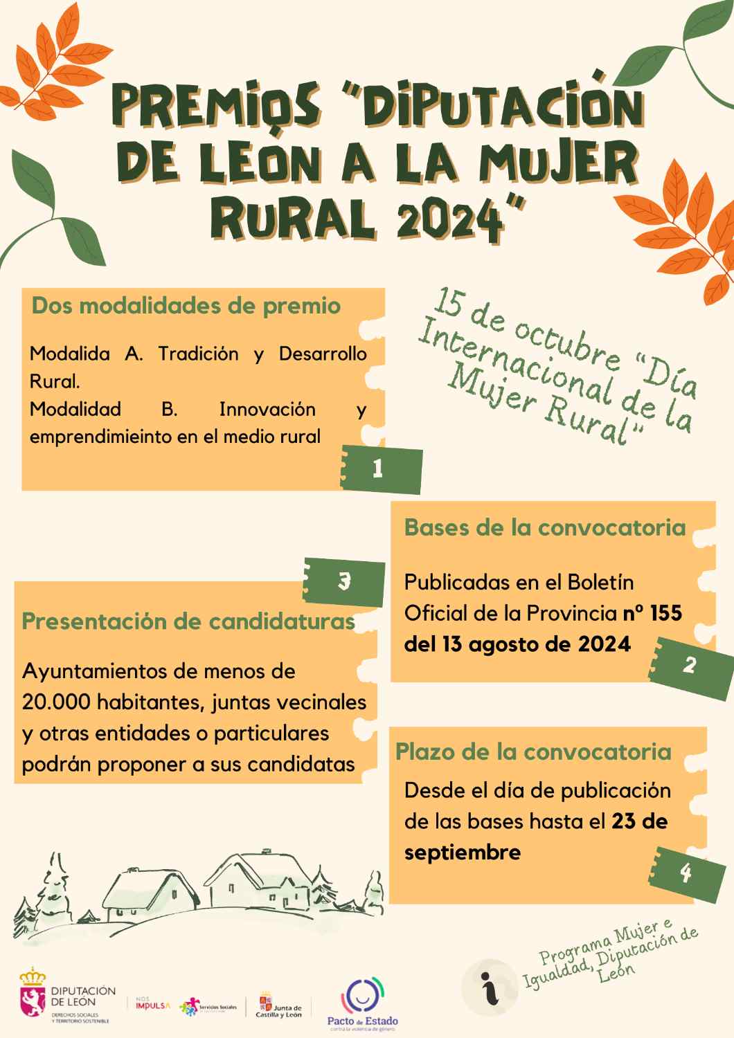 Cartel Bases premios mujer rural 2024