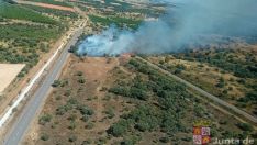 Declarado un incendio forestal en Castrillo de los Polvazares (León)