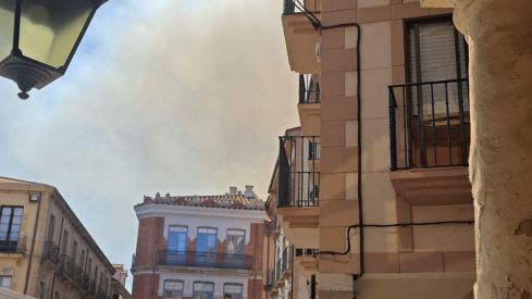 Incendio forestal de en Castrillo de los Polvazares (León)