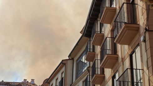 Incendio forestal de en Castrillo de los Polvazares (León)