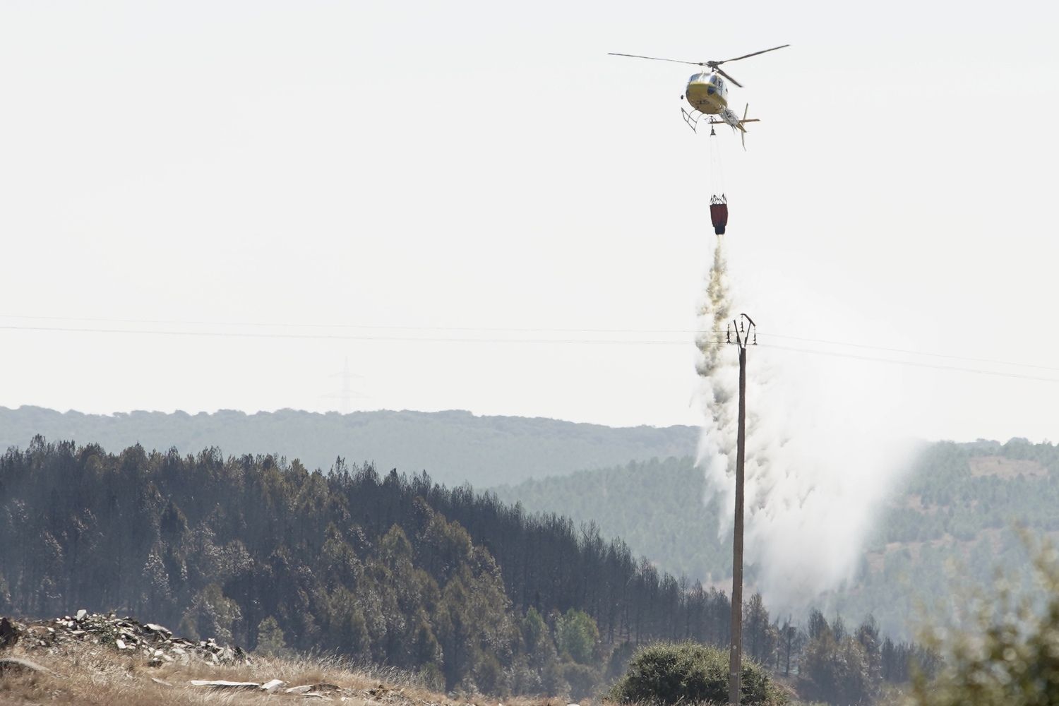  El incendio forestal de Castrillo de los Polvazares  baja a nivel 1 | Campillo / ICAL.