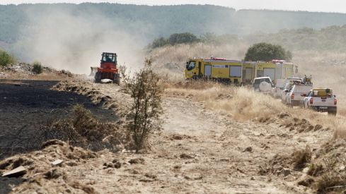 Imagen del incendio de Castrillo de los Polvazares | Campillo / ICAL.