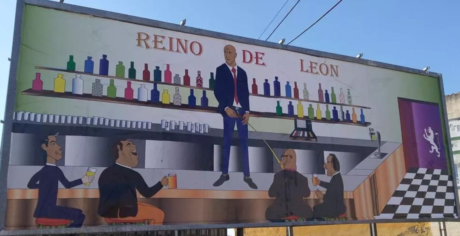 El artista urbano Bansky de León enciende la mecha en la capital con su nuevo mural "La Venganza del Alcalde"