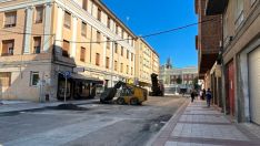 Trabajos de asfaltado en León