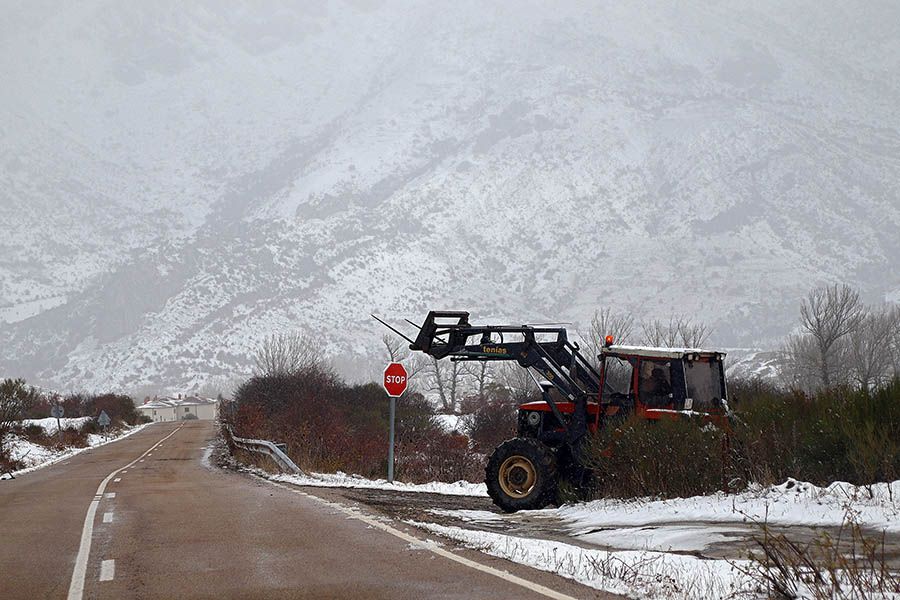Activado el aviso amarillo por nieve en la Cordillera Cantábrica de León