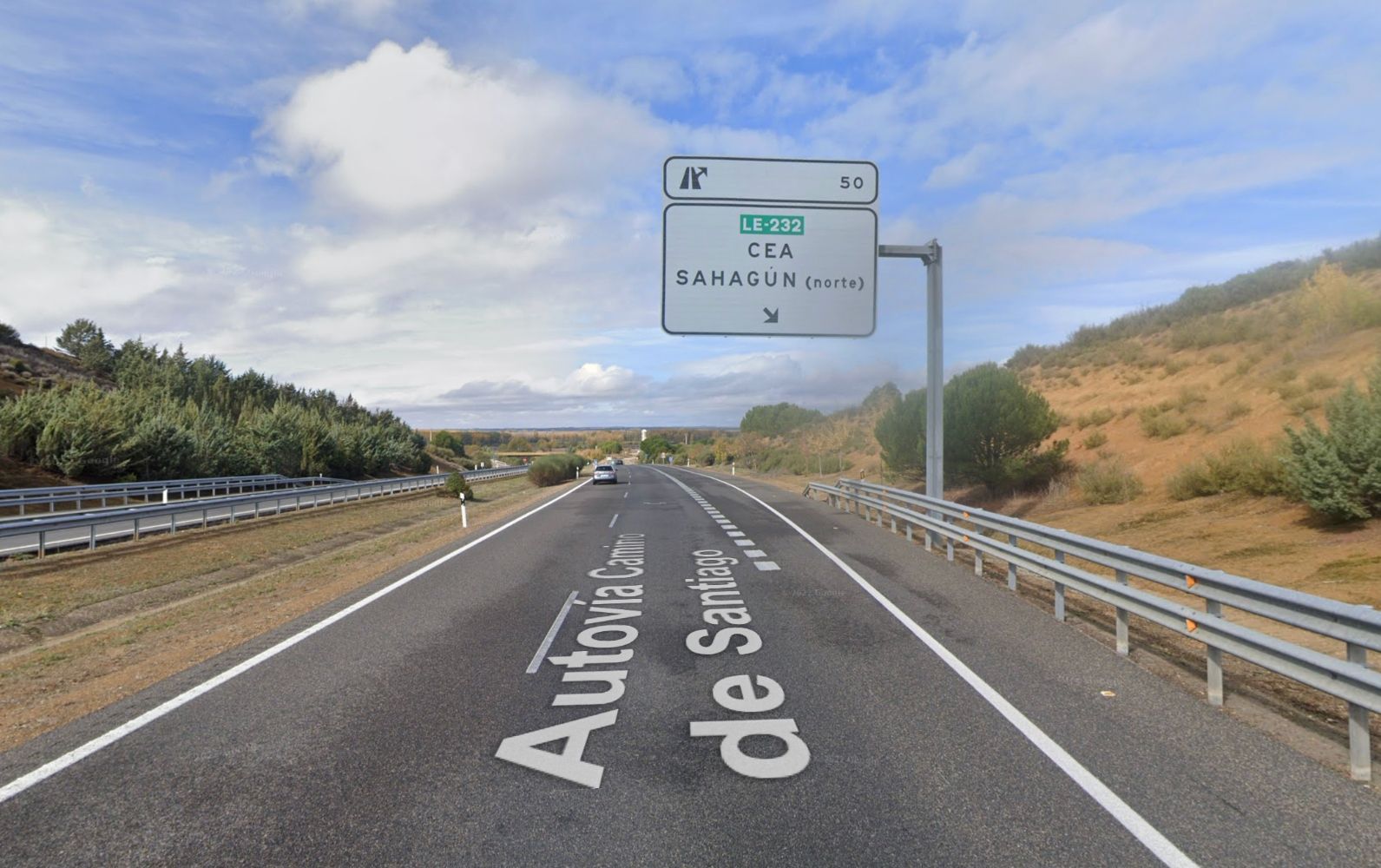 La autovía A-231a su paso por el municipio leonés de Sahagún