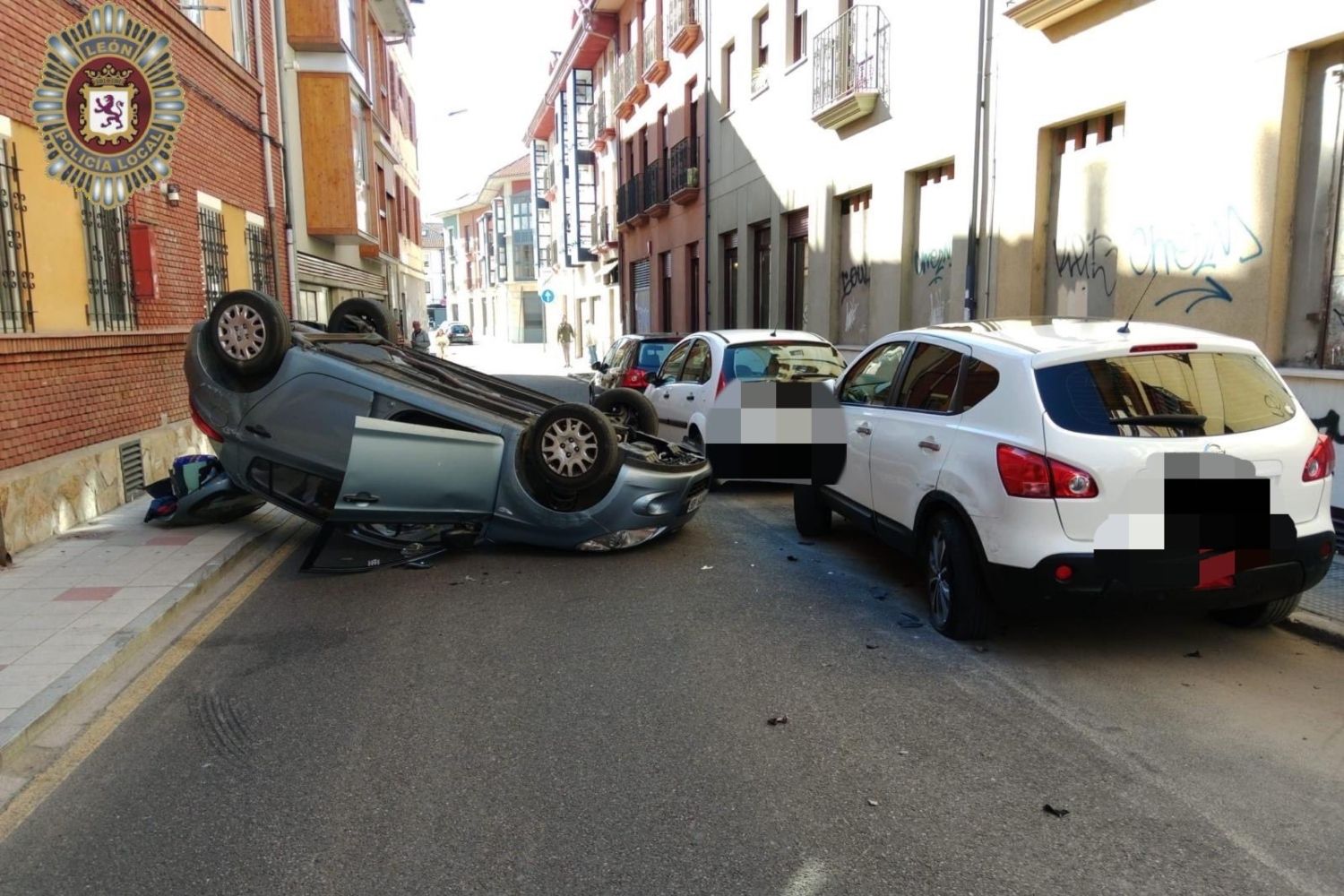 vuelco coche calle Perales