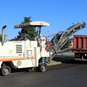 Trabajos de asfaltado en León