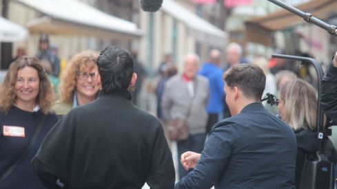 Xuso Jones grabando 'Lo sabe, no lo sabe' en León