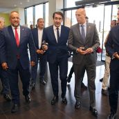 Inauguración de la exposición Cien años de movilidad | Peio García / ICAL. Inauguración de la exposición Cien años de movilidad | Peio García / ICAL.