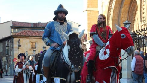 Representación del tributo de las 100 doncellas de León