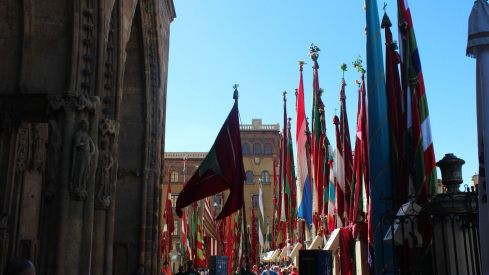 Desfile de Pendones leoneses en las Fiestas de San Froilán de León