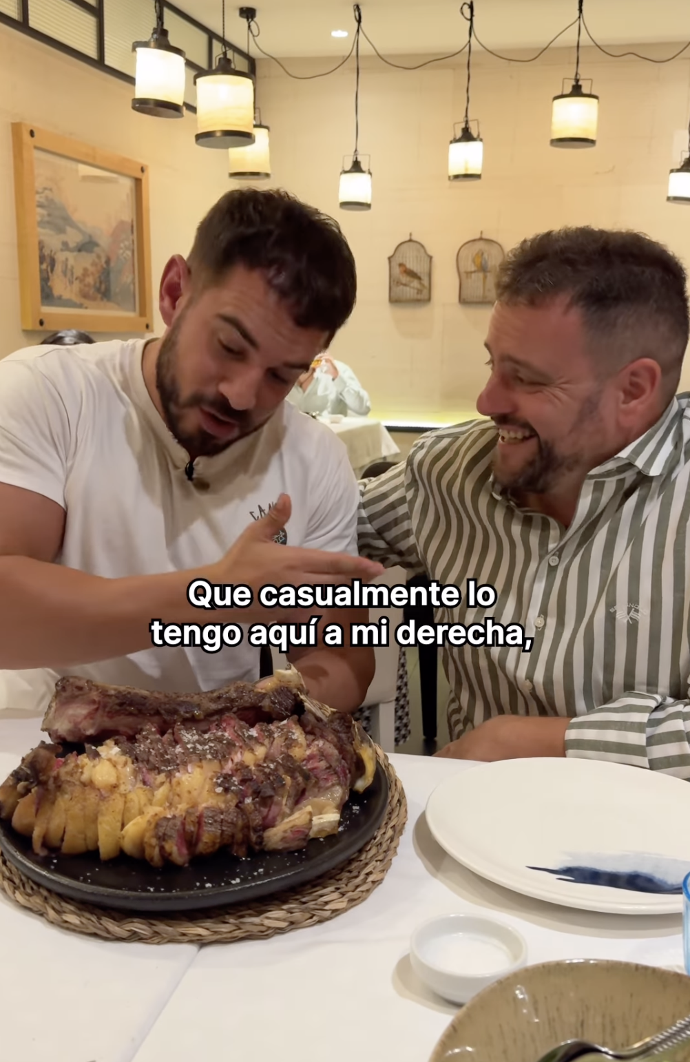 Cenando con Pablo junto a Ángel de Cárnicas Riaño en el Lumbre