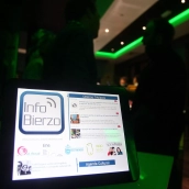 Muestra de una de las tabletas de InfoBierzo el día de la presentación el 2 de enero de 2014
