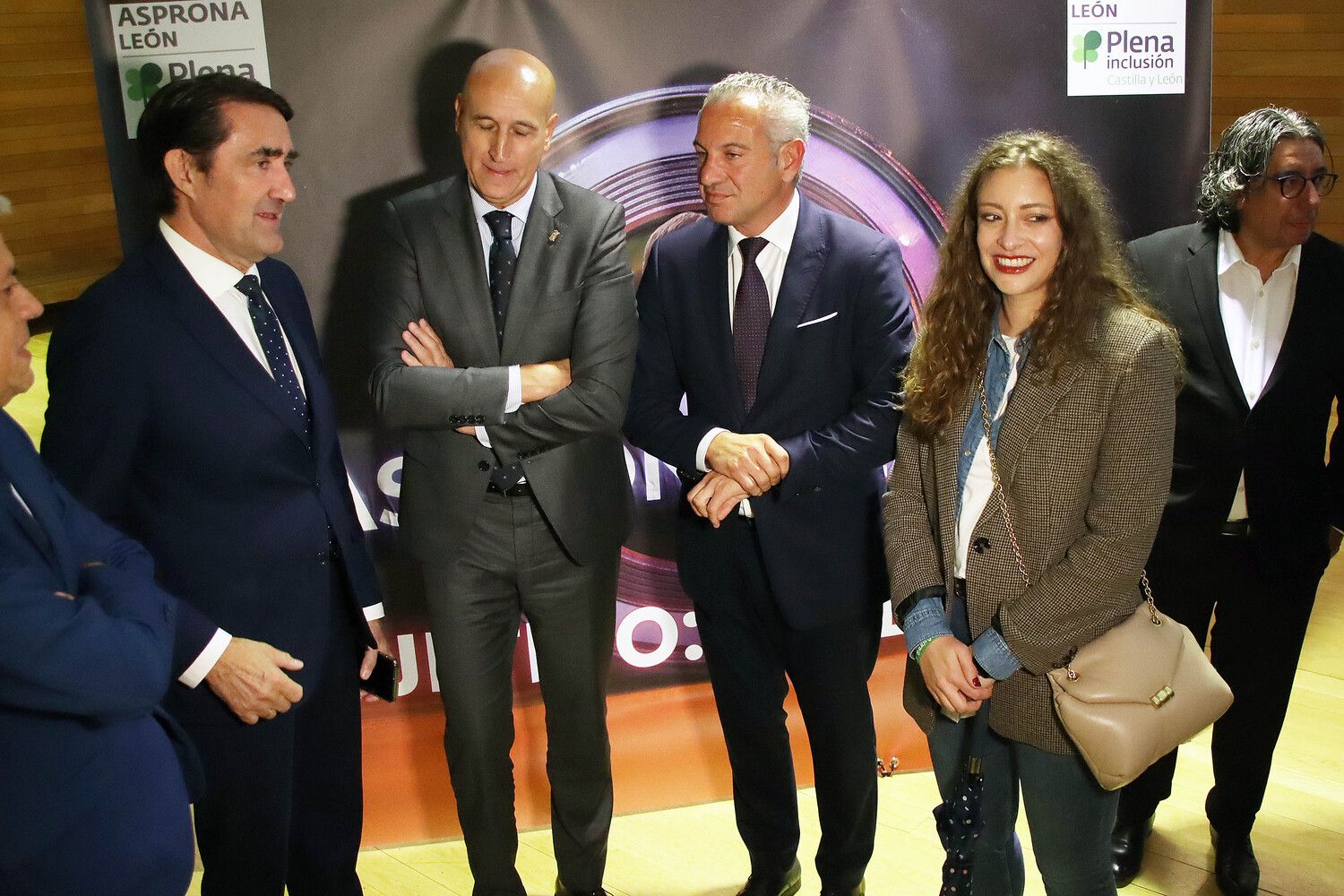 Juan Carlos Suárez-Quiñones, José Antonio Diez, Nicanor Sen y Ester Muñoz en Gala del 60 aniversario de Asprona león