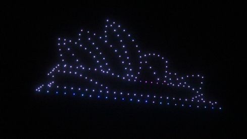 Espectáculo de drones y fuegos artificiales en las fiestas de San Froilán de León