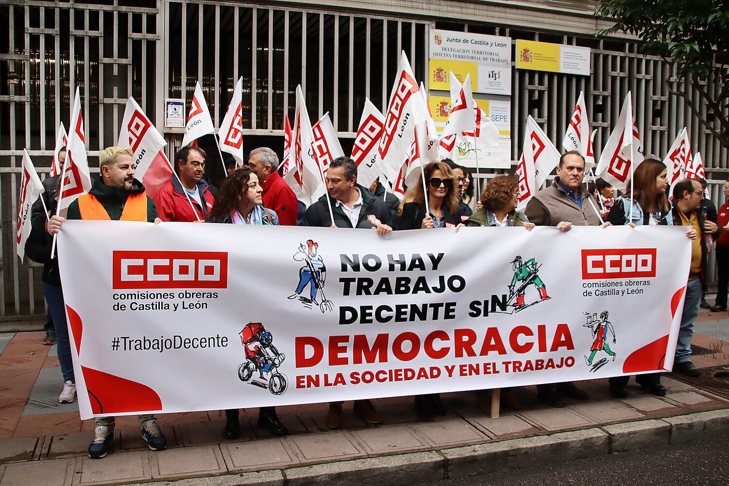 CCOO reclama en León empleo “seguro, en igualdad y con una retribución adecuada” en la Jornada Mundial por el Trabajo Decente